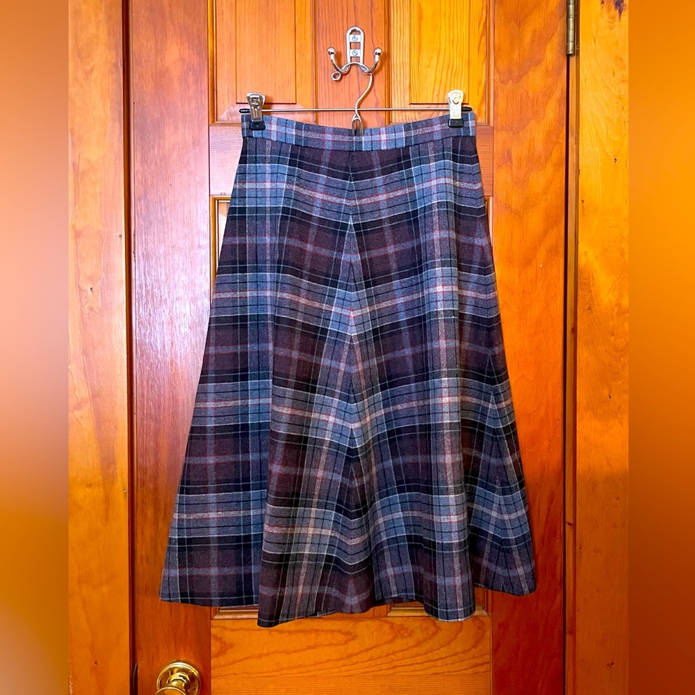 Wool Plaid Skirt